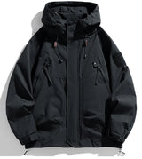 Men's Hooded Windbreaker Zip Jacket – Cargo Style