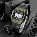 Casio F-91WM-3A Men's Classic Digital Resin Watch - Olive Green/Black