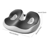 Pressure-resistant and breathable ergonomic seat cushion with slow-recovery filling and curved surface fitting the hips