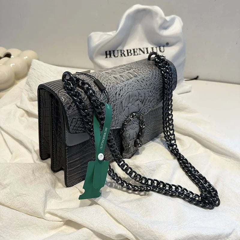 Crocodile Pattern Dionysus Underarm Bag