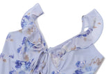 Women's Floral Print Backless Maxi Dress