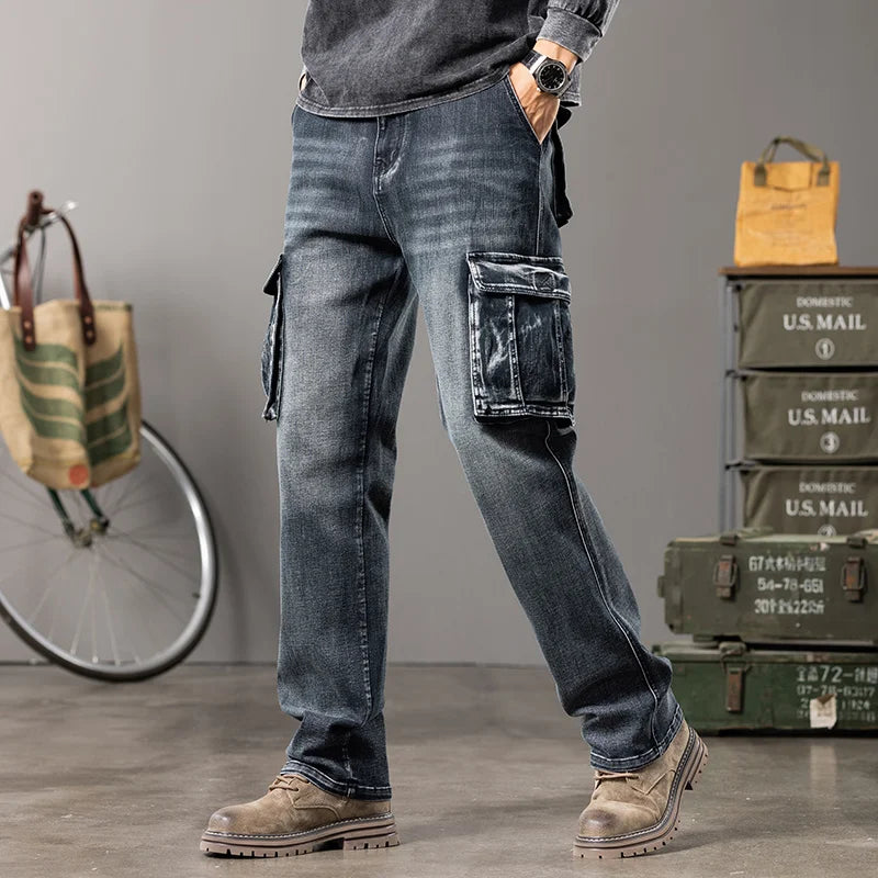 Men's Wide-Leg Straight Jeans | Relaxed Workwear Fit