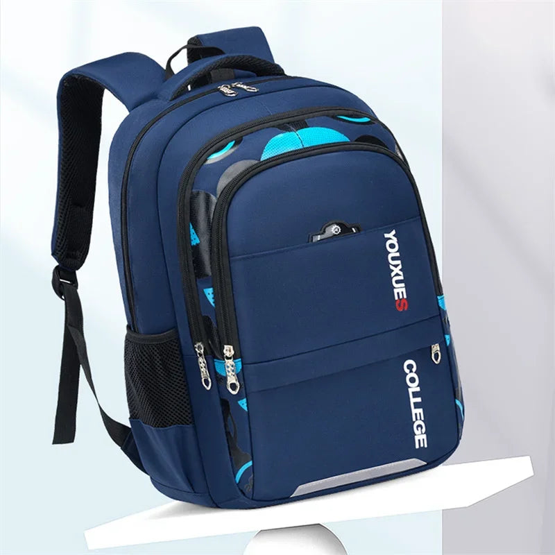 Premium USA-Designed Waterproof Primary School Backpack for Boys & Teenagers
