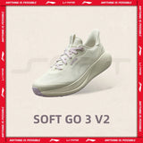 Li-Ning Women's SOFT GO 3 V2 Lifestyle Shoes COMFOAM Breathable Reflective Stylish Casual Shoes LiNing Walking Shoes AGLW028 ﻿