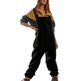Fleece Bib Overalls - Adjustable Warm Winter Fuzzy Jumpsuit & Ski Pants