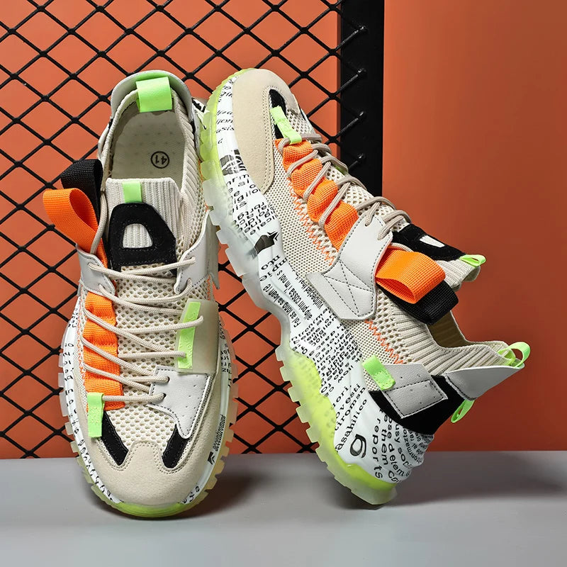 Men’s Lightweight Thick-Sole Mesh Sneakers