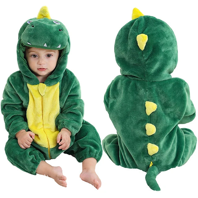 Plush Hooded Baby Winter Romper