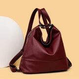 Top Quality Leather Backpack Women Bagpack Female Large Capacityf or Commute Travel School Backpack Shoulder Bags for Women Sac