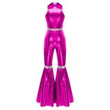 Women's 70s Disco Sequin Jumpsuit – Retro Bell-Bottom