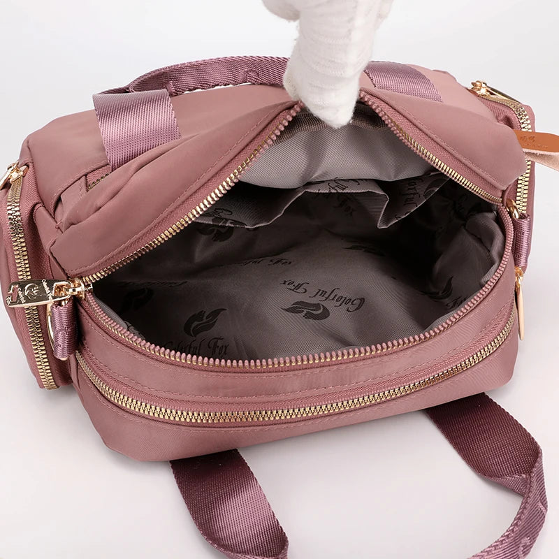 High Quality Fabric Women Shoulder Bag Pretty Style Gilrs Shopping Messenger Bag Fashion Casual Double Layers Women Handbag