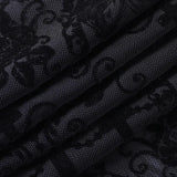 Women's High-Waist Mesh Lace Flare Pants
