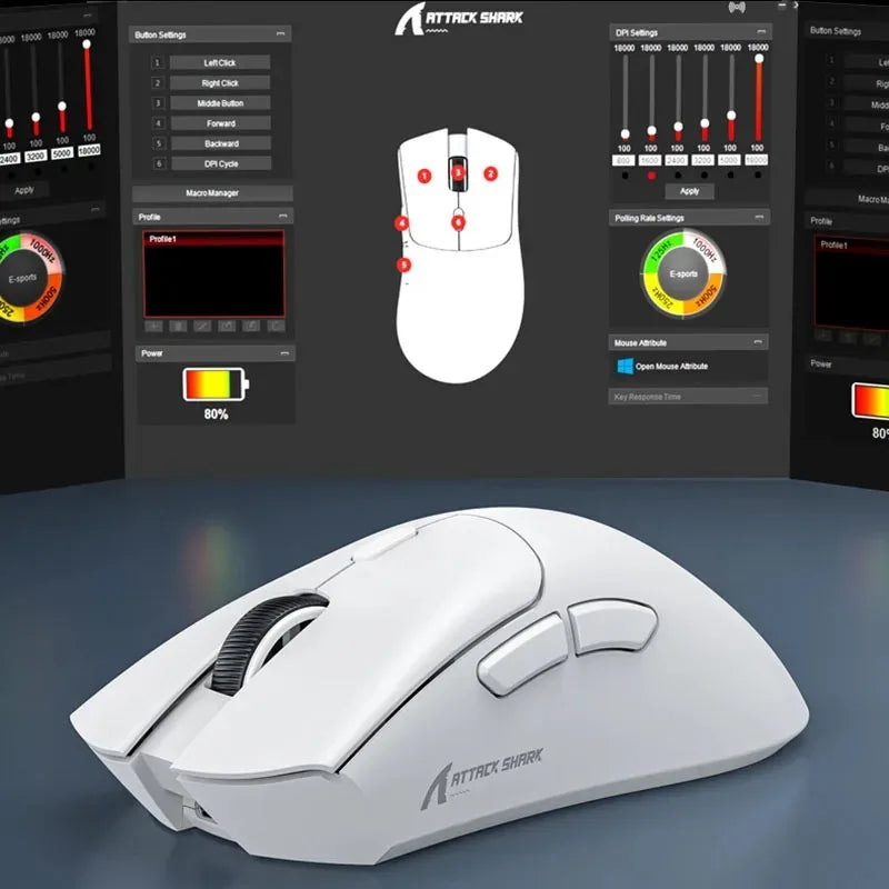 Attack Shark R1 X11 Wireless Bluetooth Gaming Mouse, PAW3311, Tri-Mode Connectivity, 59g Lightweight, for PC, Laptop & Mac