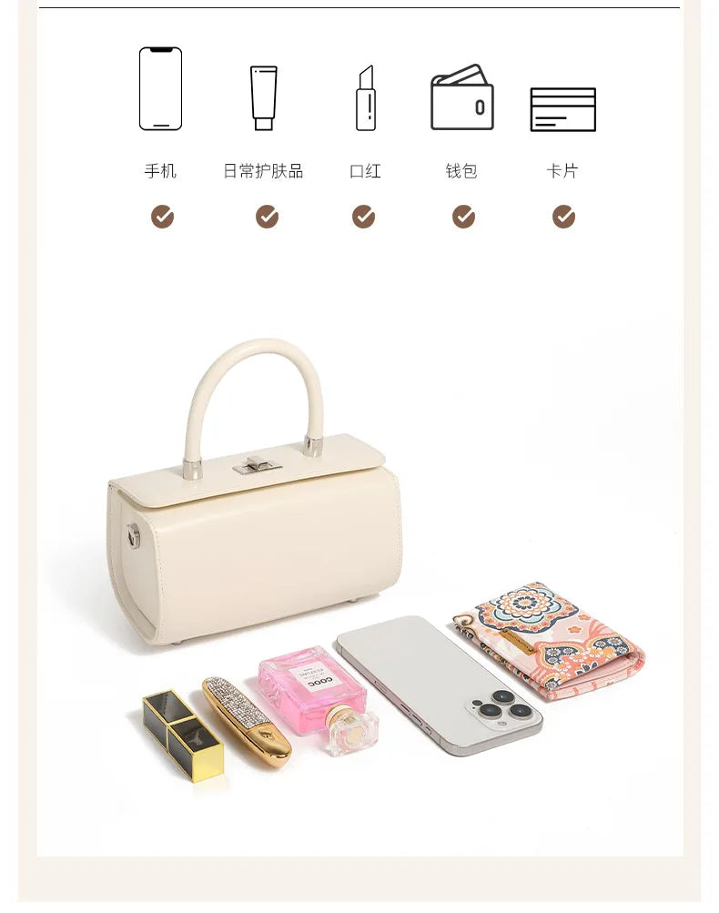 YANATARI Genuine Leather Woman Bag Shoulder Bag Handbags Ladies Crossbody Bags Luxury Designer Minimalism Bag Mini Bag White