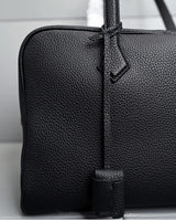 Genuine Leather Bowling Bag for Women, Top Layer Cowhide Handbag, Large Capacity Top Handle Bag, Small & Large Size