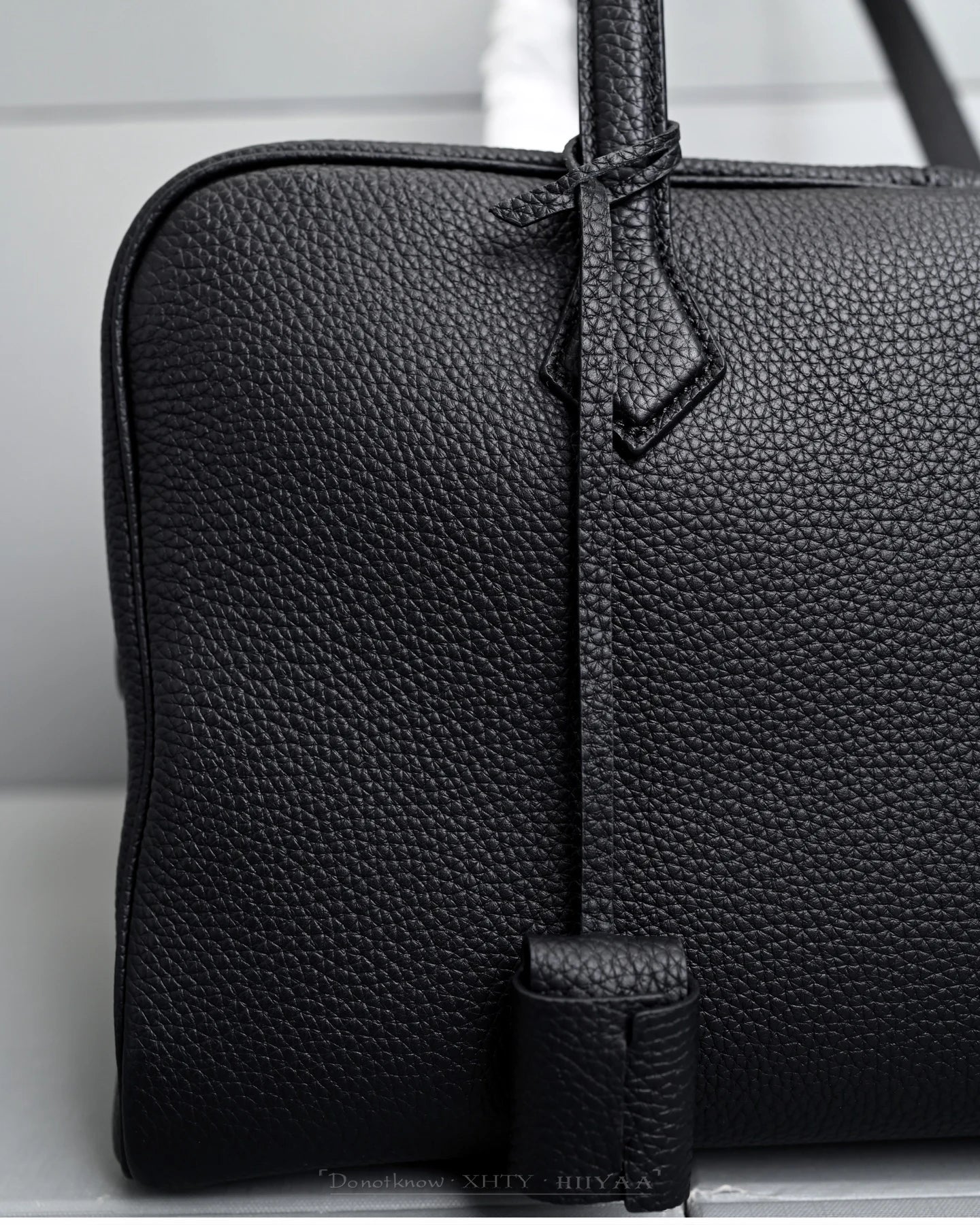 Genuine Leather Bowling Bag for Women, Top Layer Cowhide Handbag, Large Capacity Top Handle Bag, Small & Large Size