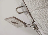 Premium Semi-handmade First-layer Cowhide Bowling Bag Portable Shoulder Large Shell Bag Commuting Temperament Versatile