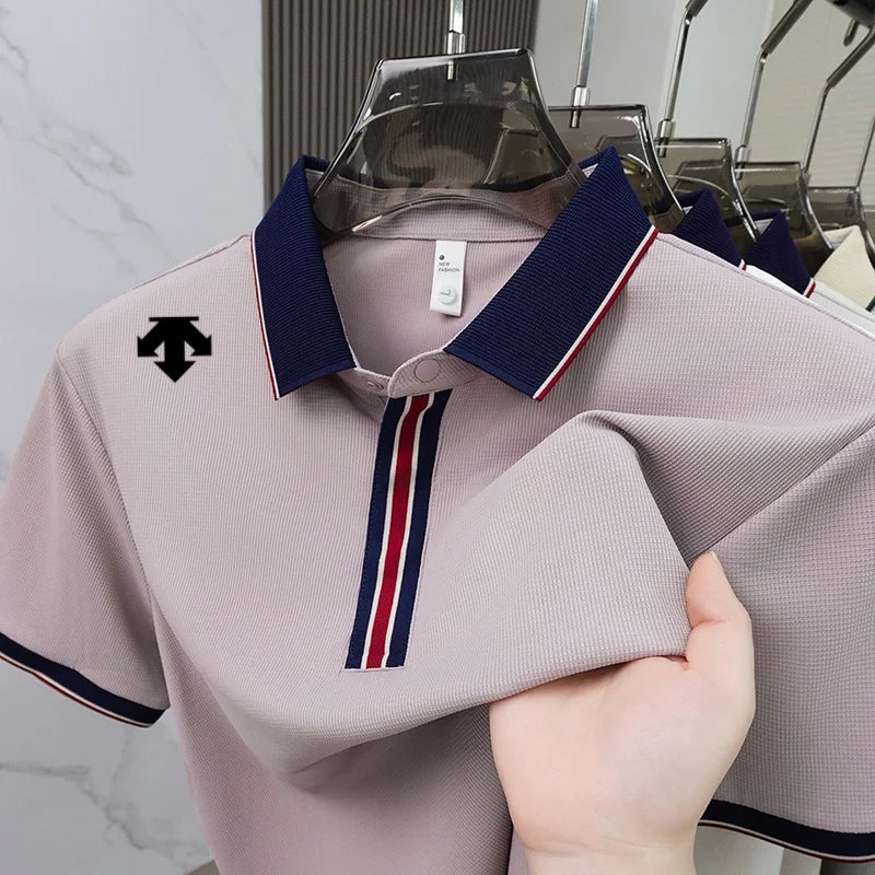 Men's Embroidered Polo Shirt – Breathable Summer Style