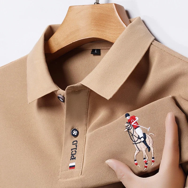 Men's Embroidered Polo Shirt – Casual Summer Style