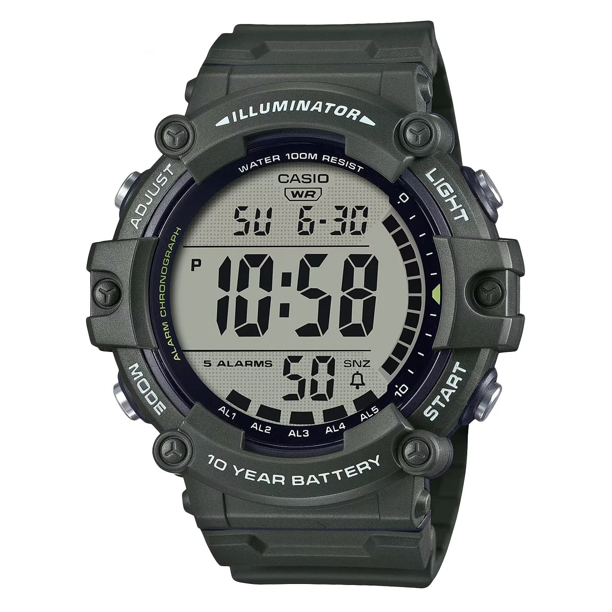 Casio Men’s Heavy Duty Digital Watch – 10-Year Battery (AE-1500WHX)