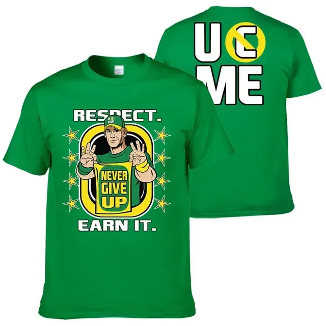 John Cena "Never Give Up" Men's Sports Tee