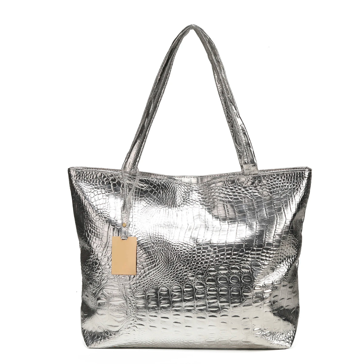 Women's Croc-Effect PU Leather Tote Bag