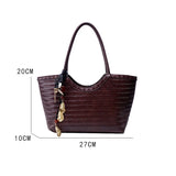 Imitation Braided Embossment Tote Bag For Women Luxury Designer Handbag 2025 New In Vintage With Inner Pocket Underarm Shoulder