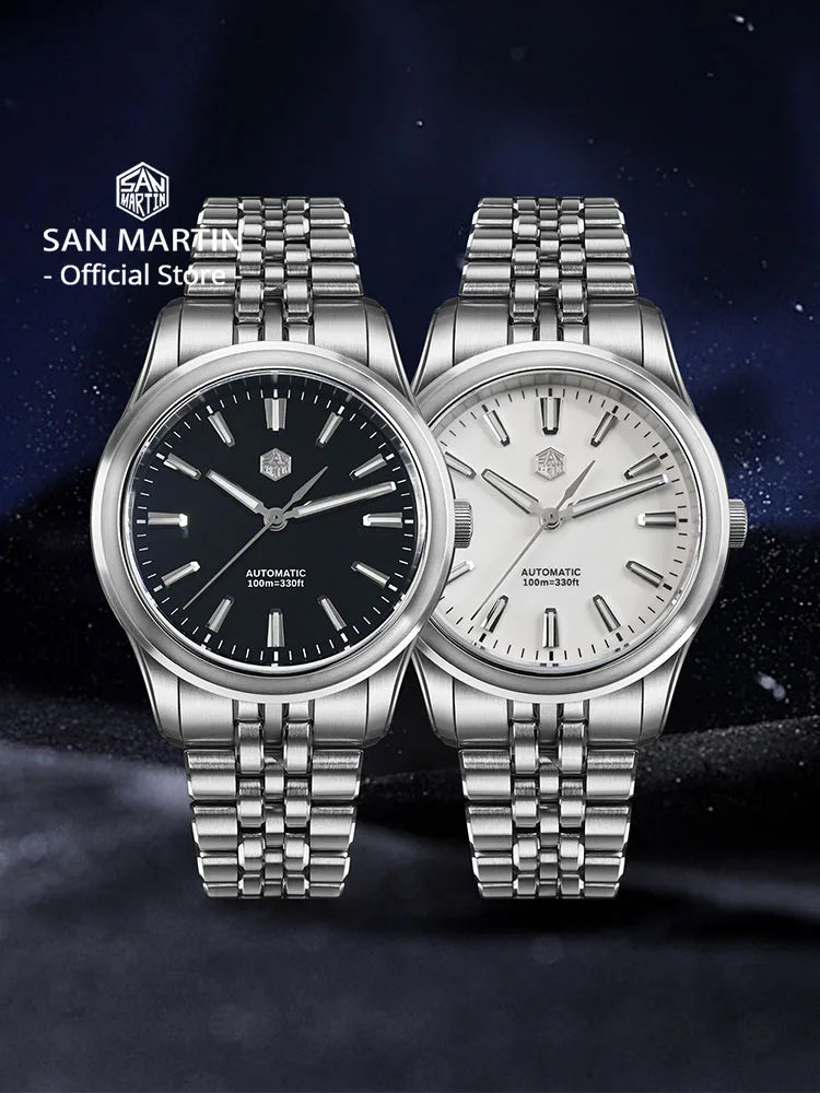 San Martin Gada Classic Enamel Dial Dress Watch SN0144