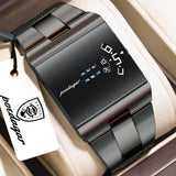 POEDAGAR Top Unique Men Clock Waterproof Fashion Casual Man Wristwatch Stainless Steel Original Sport Quartz Men's Watches Reloj