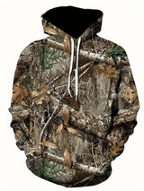 3D Leaf Camo Oversized Pullover Hoodie