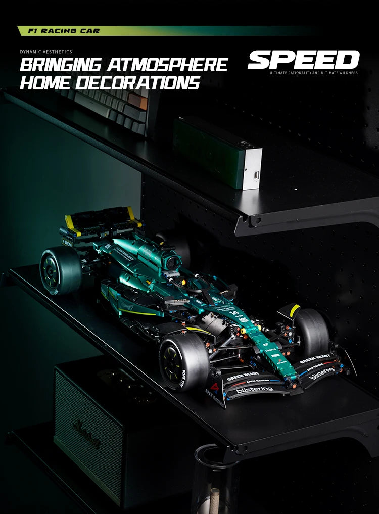 MK6022 1912PCS 1:8 New Technic Martin Aramco AMR25 Building Blocks MOC Sports Car DIY Assembly Model Set Toy Gifts for Boy Decor