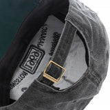Washed Cotton Baseball Cap with Letter Detail