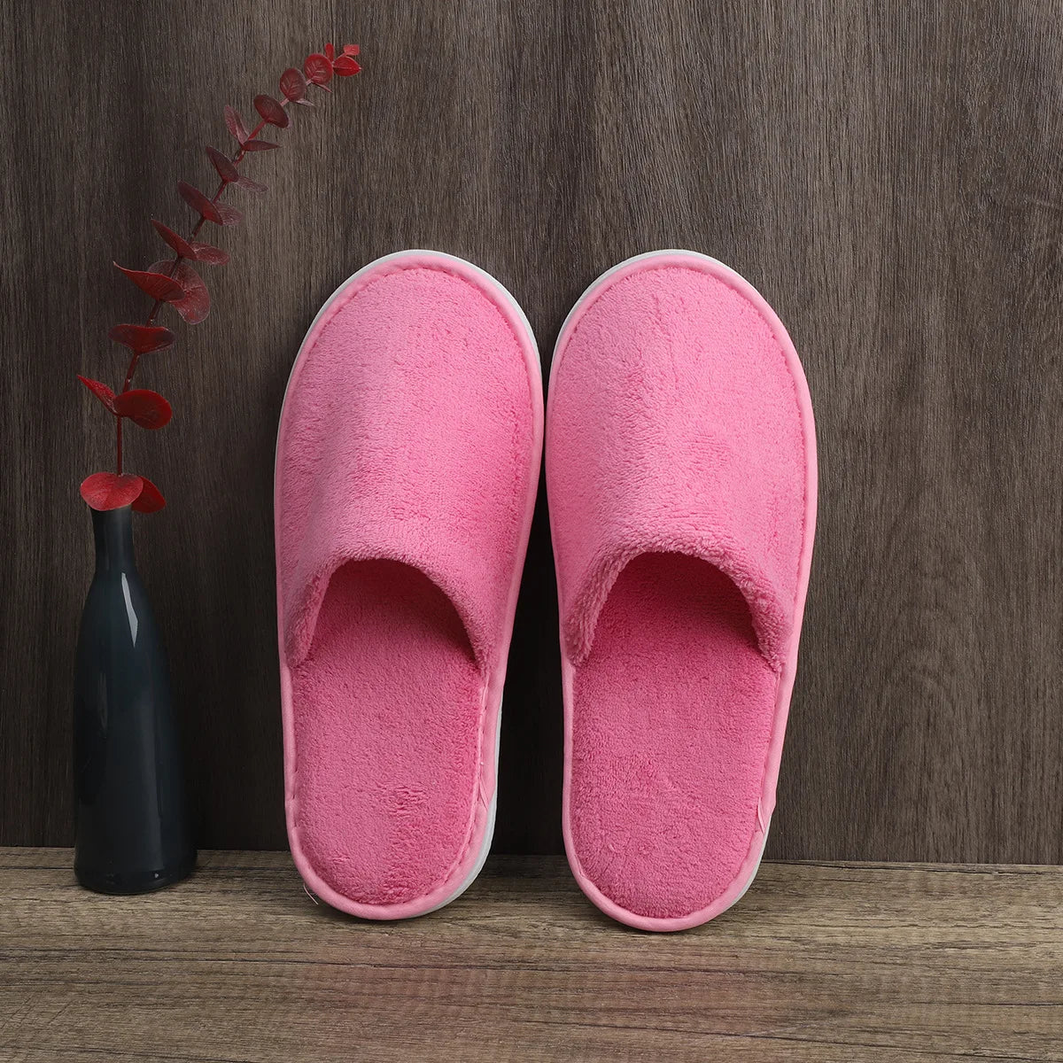 4Pairs/Lot Men Women Kids Disposable Hotel Guest Slippers Cotton Slides Home Travel SPA Slipper Hospitality Cheap Footwear