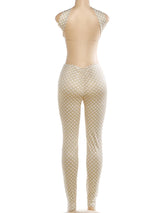 Weird Puss Hottie Polka Dot 2-Piece Set Women Halter Chest Wrapped Backless Top+Ruched Peach Hip Pants Stretch Skinny Clubwear