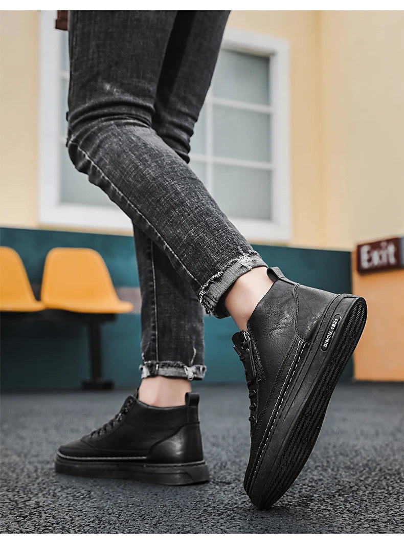 Men's USA-Made Warm Leather Work & Leisure Boots