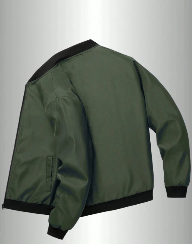Men's Lightweight Zip-Up Baseball Collar Jacket