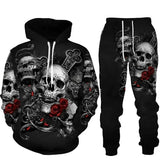 Men’s 3D Skull Print Pullover Hoodie