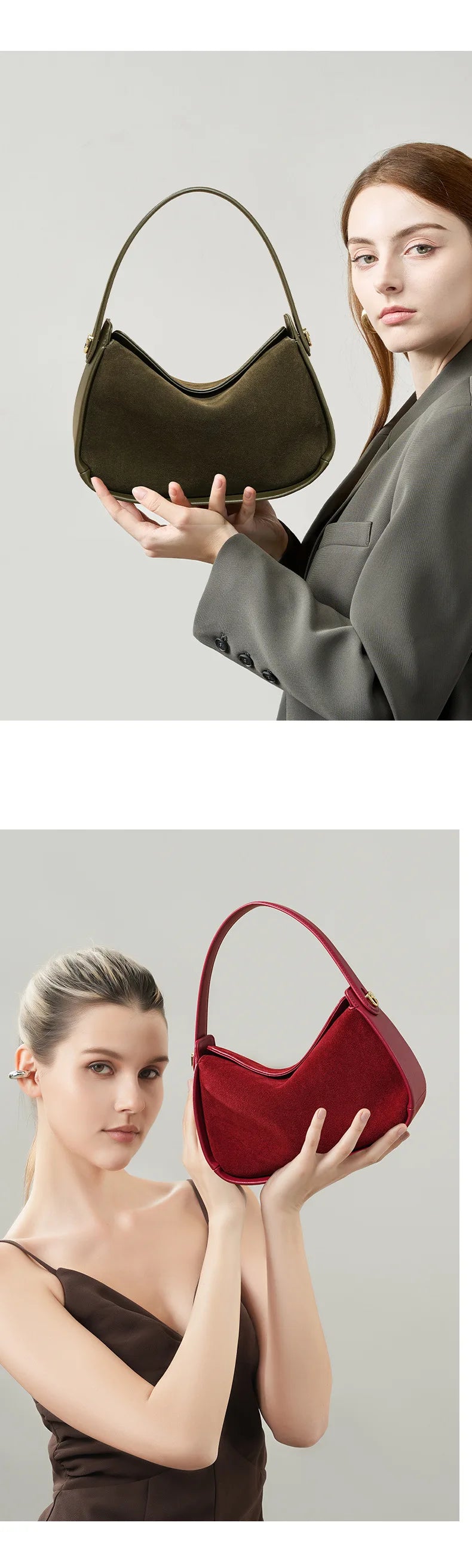 2025 New Suede Leather Crossbody Bag Unique Design Shoulder Pack Women Work Commuting Handbag Urban Beauty Box Tote Messenger