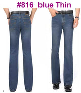 Men's Mid-Rise Flare Jeans | Slim Fit Denim Trousers