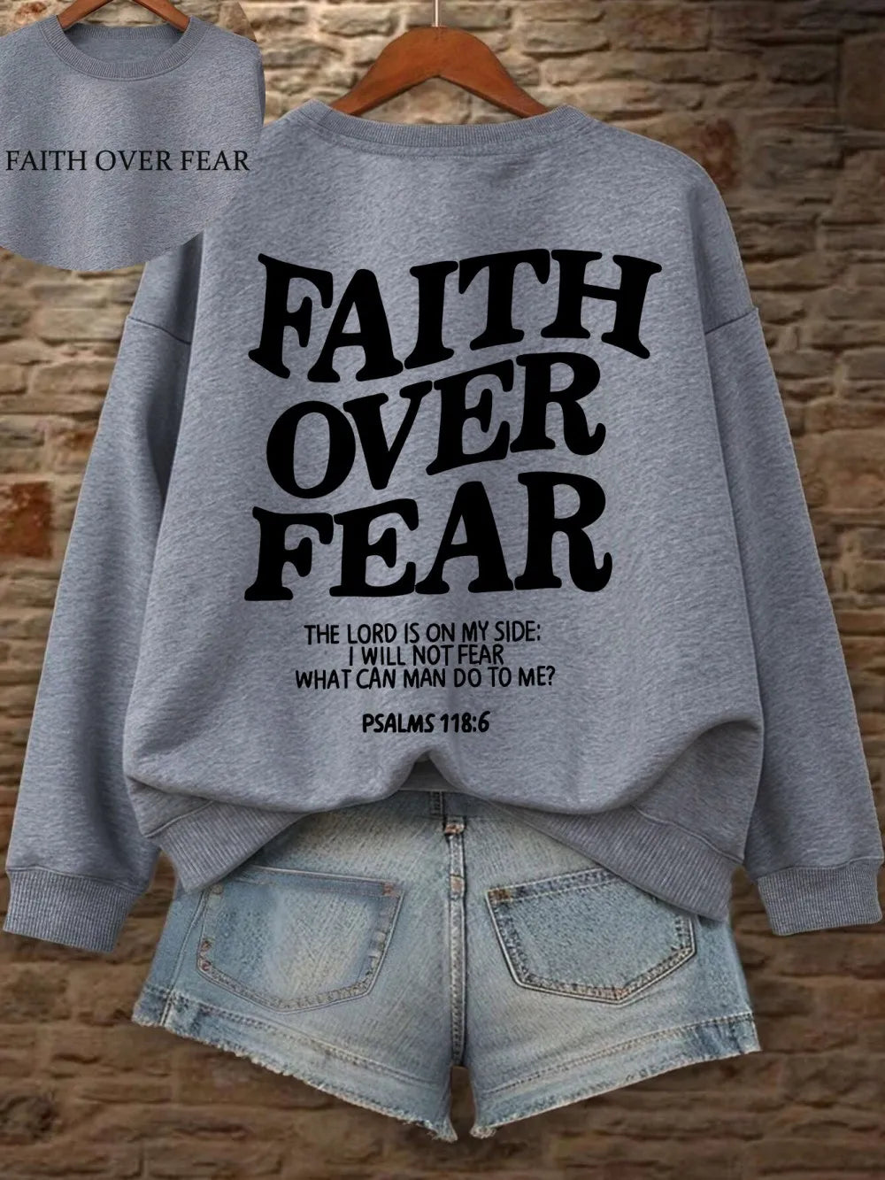 Faith Over Fear Fleece Hoodie