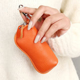 EDC Keychain for Women Genuine Leather Key Box for Car Keys Holder Case Mini  Pocket Card Wallet Coin Pouch Women's Purses