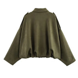 ETJ Women's Suede Lapel Shoulder Jacket – Spring 2026