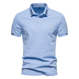 AIOPEON Men's 100% Cotton Polo Shirt – Refined Casual Style