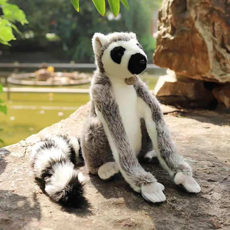 28cm Wild Lemur Plush Toy – Lifelike Stuffed Animal