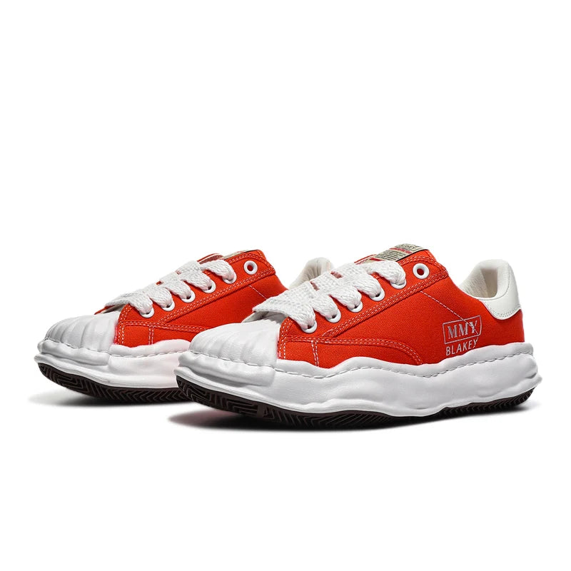 Unisex Thick Sole Board Sneakers — Breathable Lace-Up Casual Walking Shoes