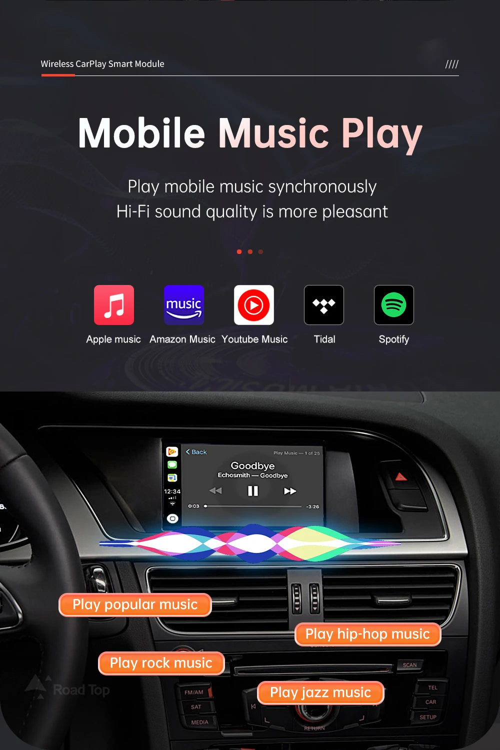 Wireless CarPlay for Audi A4 A5 Q5 2009–2015