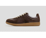Maden Classic Brown Spliced German Trainer Shoes Flat Low-top Sneakers for Men's Spring and Autumn Casual Lace-up Sporty Shoes