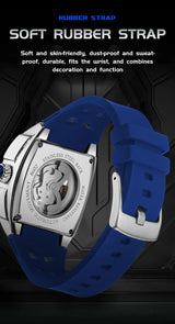 Luxury Automatic Skeleton Watch – Waterproof Silicone Sport Wristwatch