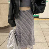 Vintage High-Waist Pleated A-Line Skirt