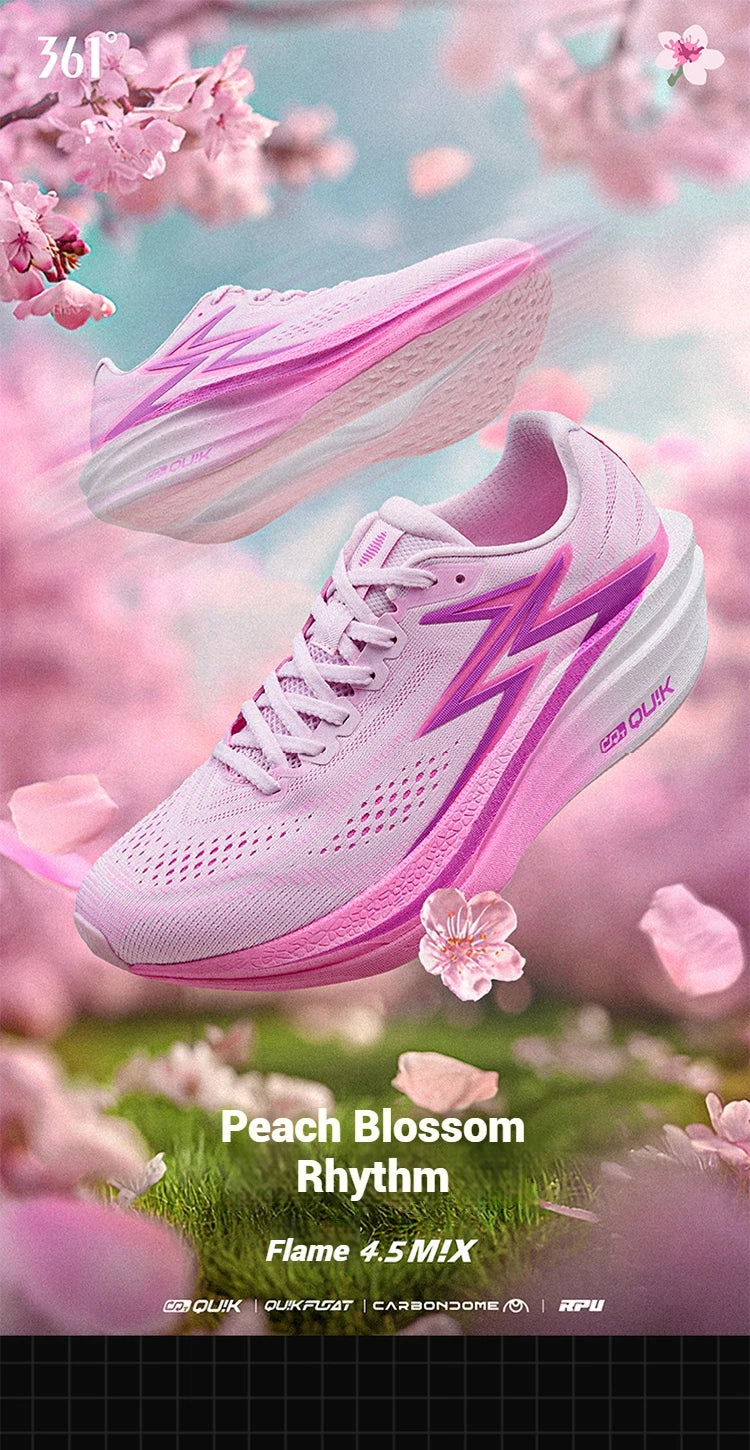 361 Degrees Flame 4.5 MIX Men Running Shoes Carbon Plate Marathon Rebound Cushion Breathable Traction Male Sneakers 672532217F