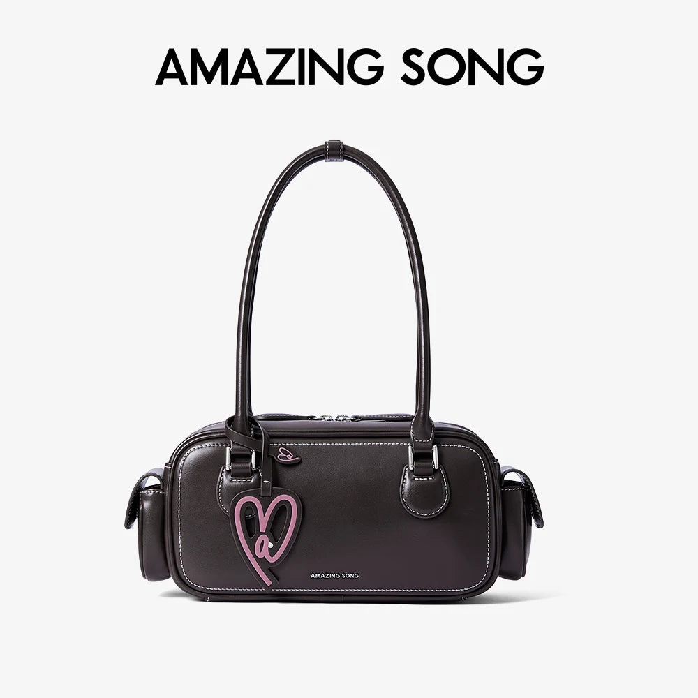 Amazing Song Toast Bag BGT Retro Chic Classic Bowling Bag Style Linear Shoulder Bag